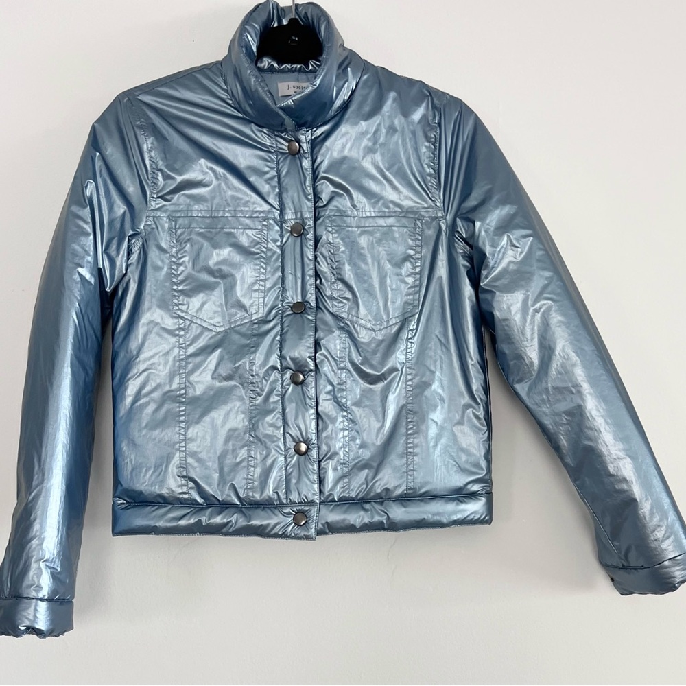 J. Society Society Metallic Jacket In Slate. View 4